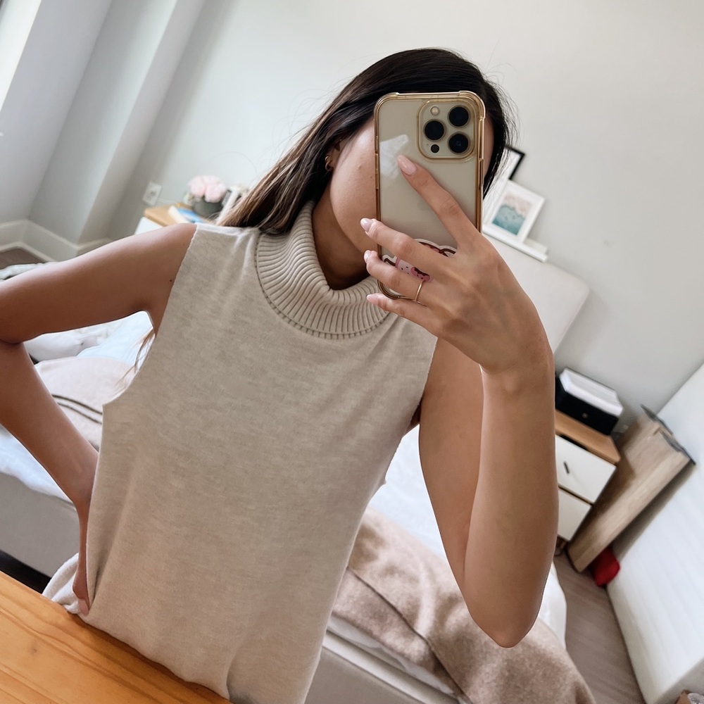 Zara cream turtleneck knit